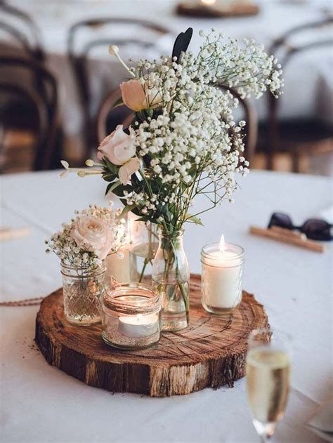 Una boda de ensueño al aire libre con detalles rústico-chic | Wedding decorations centerpieces ...