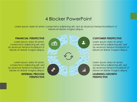 4 Blocker PowerPoint Template Slide For Powerpoint