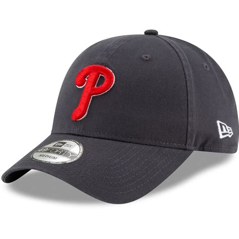 Men's New Era Graphite Philadelphia Phillies Logo Core 49FORTY Fitted ...