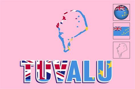 Premium Vector | Vector illustrations of the tuvalu flag and map