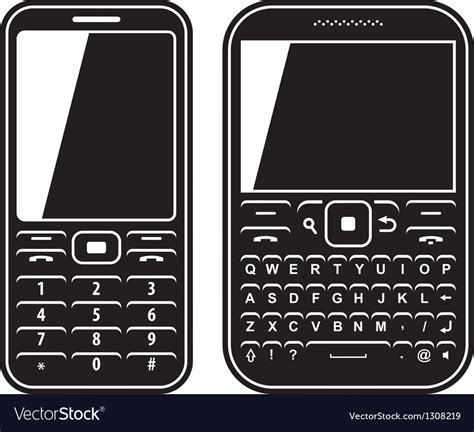 Modern mobile set phone with QWERTY keyboard Black