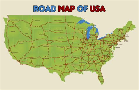 6 Best Images of Free Printable US Road Maps - United States Road Map Printable, United States ...