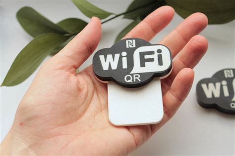 Plastic WiFi sign with NFC tag / WiFi icon card /Wifi sign | Etsy