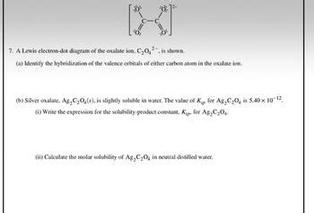 Answered: 7. A Lewis electron-dot diagram of the… | bartleby