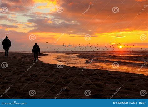 A Beautiful Sunset at the Gaza Beach Editorial Photo - Image of beauty ...