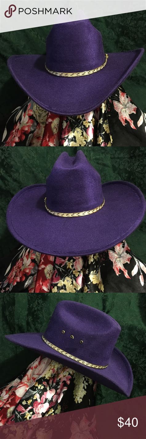 New Dark Purple Cowboy Cowgirl Hat | Cowgirl hats, Cowgirl, Cowboy and cowgirl