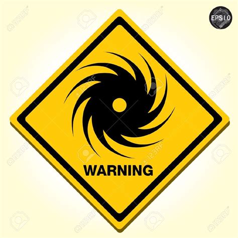 Hurricane warning sign, Vector | Warning signs, Hurricane, Hurricane pictures