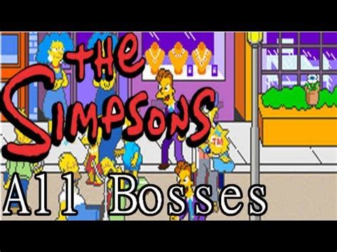 The Simpsons Arcade Game: All Bosses - YouTube