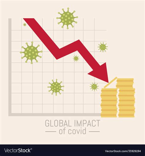 Global impact covid19 19 coronavirus economy Vector Image