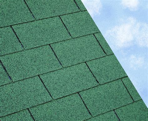 Square Butt 3 Tab Roofing Felt Shingles in Green - 3m2 Pack | Roofing Superstore