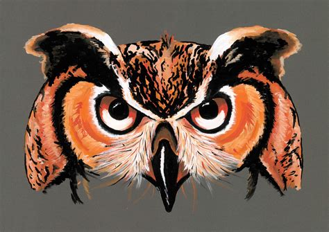 Orange Owl - Henry Fraser Art