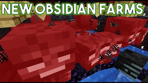 AFK Obsidian Farms! (90,000 blocks/hr) Wither cage | Minecraft - YouTube