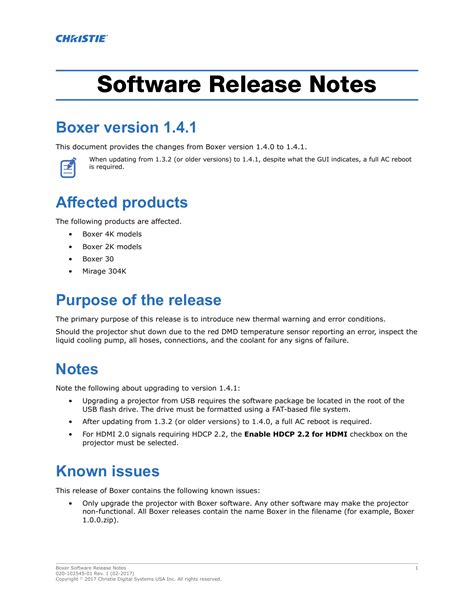 Software Release Notes Document Template - Detrester.com