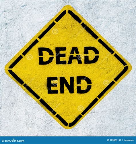 Dead End Road Sign, Grunge Style Stock Image - Image of weathered, wall: 103961137