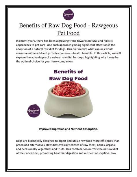 PPT - Benefits of Raw Dog Food PowerPoint Presentation, free download ...