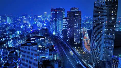 light, Japan, Blue, Tokyo, Cityscapes, Night, Buildings, Roads ...