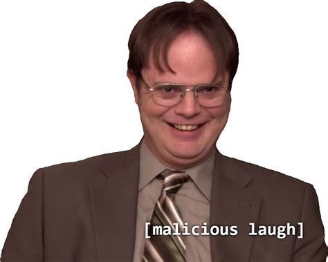 "Dwight Schrute Laugh The Office" Stickers by incessantly-you | Redbubble