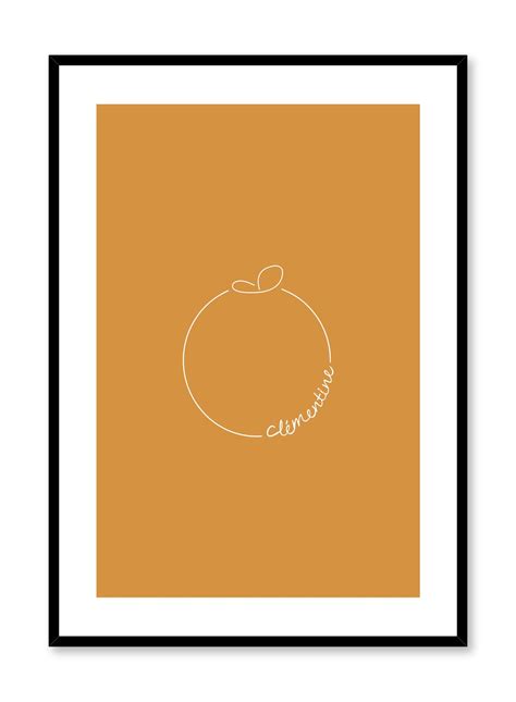 Clementine Food Illustration Poster | Buy Art Prints at Opposite Wall