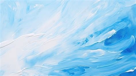 Abstract Sky Design With Brushstrokes Blue And White Acrylic Paint Background, Art Wallpaper ...