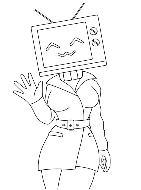 TV Woman from Skibidi Toilet coloring page - Download, Print or Color ...