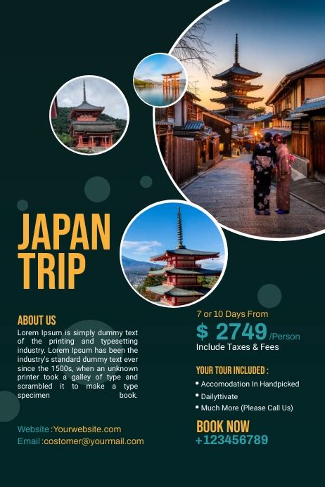 JAPAN TRAVEL AGENCY Template | PosterMyWall