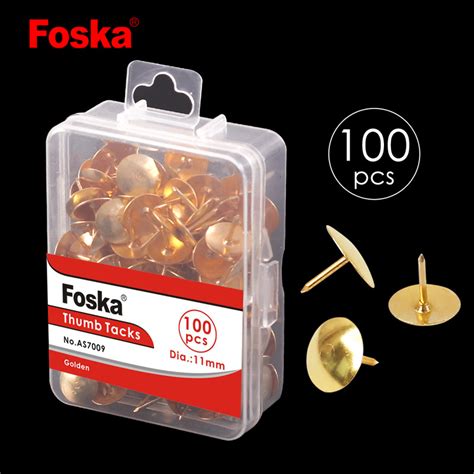 Wholesale Office Thumbtack Gold Round Head Metal Thumb Tacks - China ...