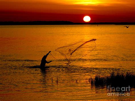 Sunset Fisherman Photograph by Scott Moore - Pixels