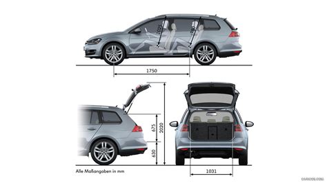 Volkswagen Golf 7 Variant (2014) - Dimensions | Caricos