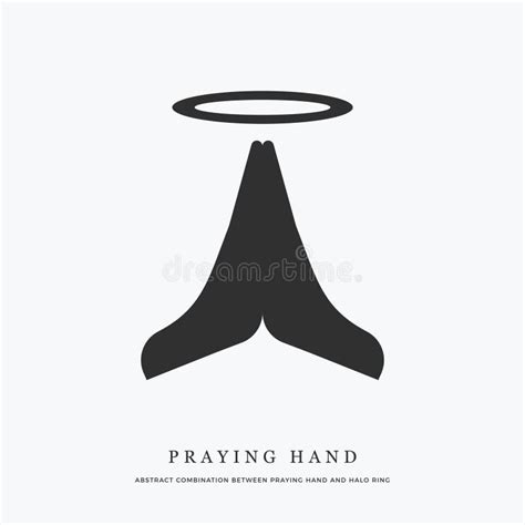 An Abstract Sign of Praying Hand. Isolated Vector Illustration Stock Illustration - Illustration ...