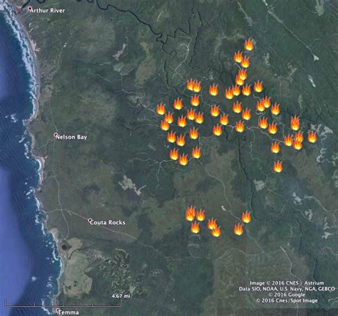 Map Of Tasmania Fires