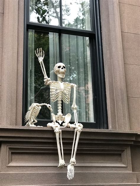 Halloween Decorations, Manhattan, NYC, USA. Stock Image - Image of ...