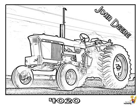 Print Out This John Deere 4020 Tractor Printable! "Slide Crayon!!" Tell Other Coloring Kids Your ...