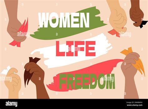 Women life freedom. Hands holding multicolored tuft of cut hair. Conceptual banner of ...