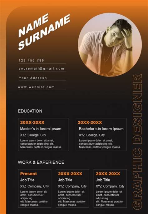 Creative Resume Template Self Introduction Powerpoint Sample | Presentation Graphics ...