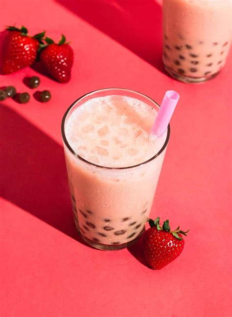 How to Make Mango Boba Strawberry Bubble Tea · Easy Recipe