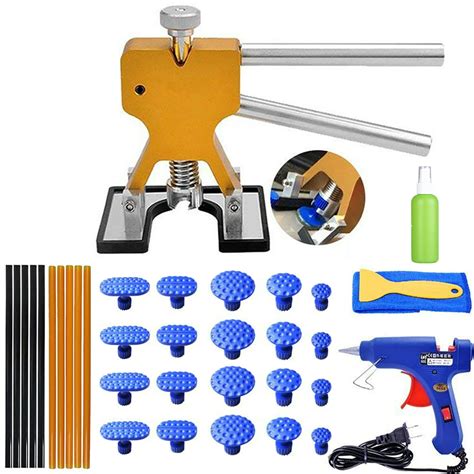 Auto Dent Puller Kit - Adjustable Golden Dent Remover Tools Paintless ...