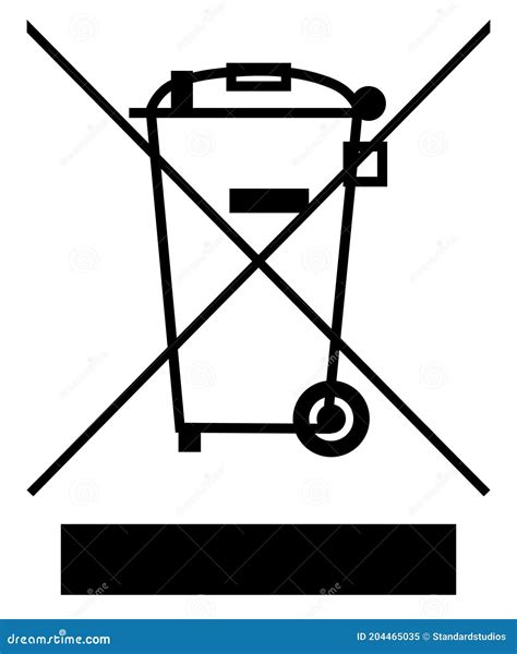 The Crossed Out Wheelie Bin with Bar Symbol, Waste Electrical and Electronic Equipment Recycling ...