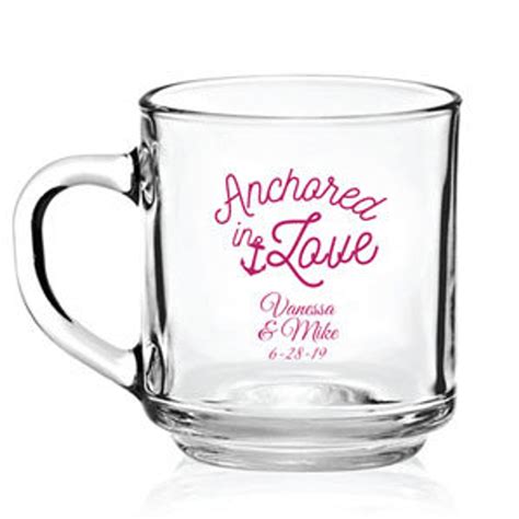 Personalized Glass Mugs with Handle | Favors & Flowers