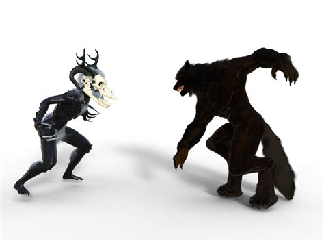 Werewolf vs Wendigo by Grayton14 on DeviantArt