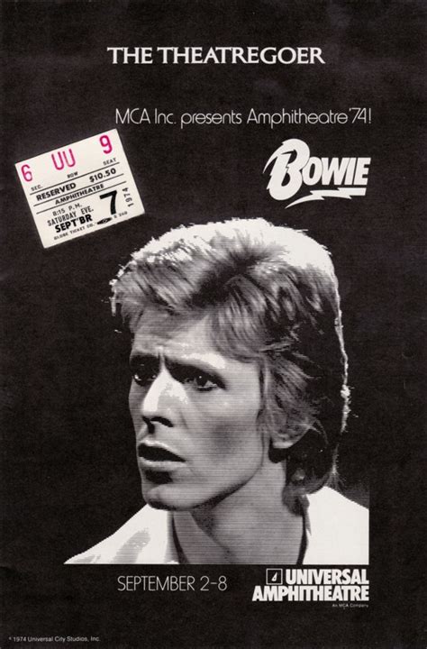 David Bowie at the Universal Amphitheatre, Sept. 2-8, 1974