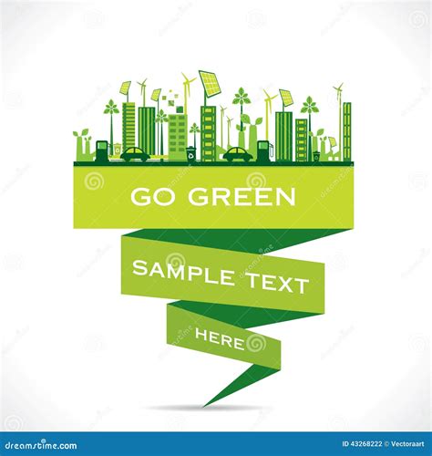 Creative Eco-friendly City Design Background Stock Vector - Image: 43268222