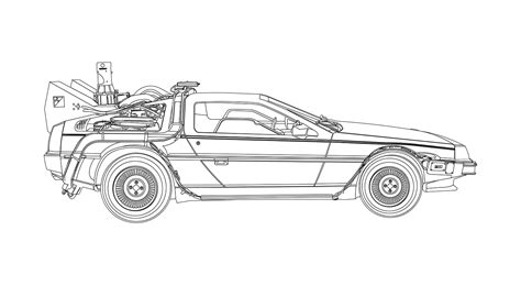 Delorean Vector at GetDrawings | Free download