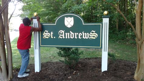 Cast Aluminum With Gold Leaf - St. Andrews - Designs & Signs