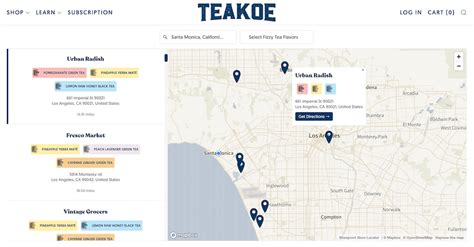 Store locator examples - desktop & mobile examples