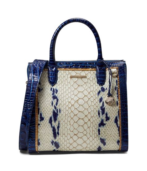 Brahmin Freshwater Caroline Satchel in Blue | Lyst