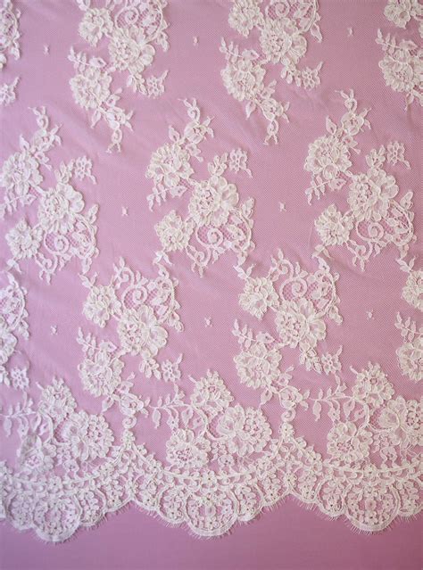 Embroidered Leavers Bridal Lace - CW Fabrics