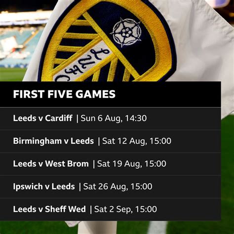 Championship fixtures: Leeds United's key games - BBC Sport