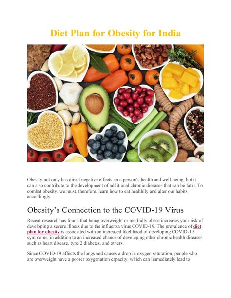 Diet Plan For Obesity For India by Natashamohan1 - Issuu