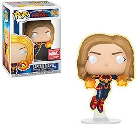 Funko POP! Marvel Captain Marvel Vinyl Bobble Head (Glow-in-the-Dark) - Walmart.com