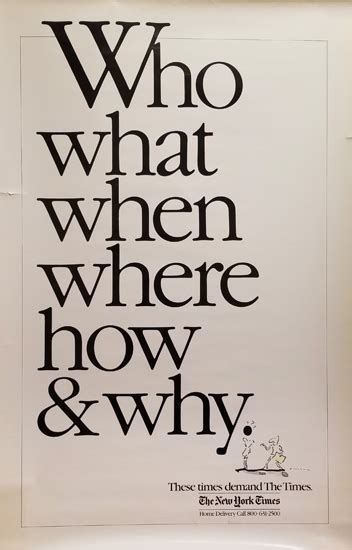 Chisholm Poster - The New York Times - Who, What, When, Where, How & Why